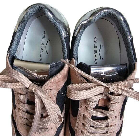 Voile Blanche Julia Power Sneaker Suede Washed Fabric Pink Grey Size 41/US 11 - Picture 10 of 15
